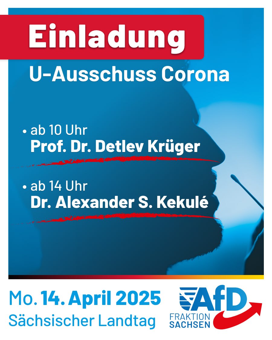 Einladung zum U-Ausschuss Corona 14. April 2025